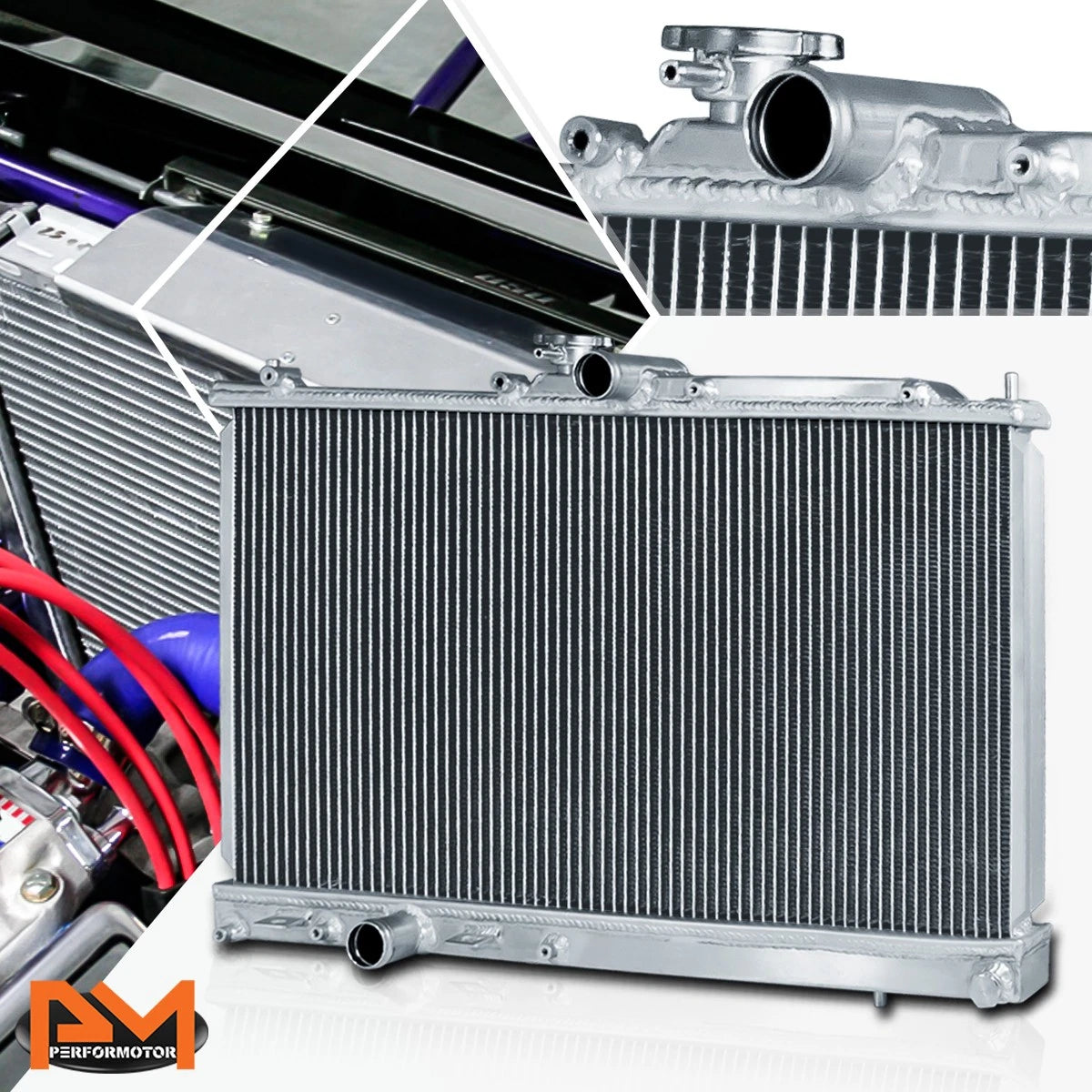 2-Row Aluminum Racing Radiator for Mitsubishi Evolution 7/8/9 (2003–2006)