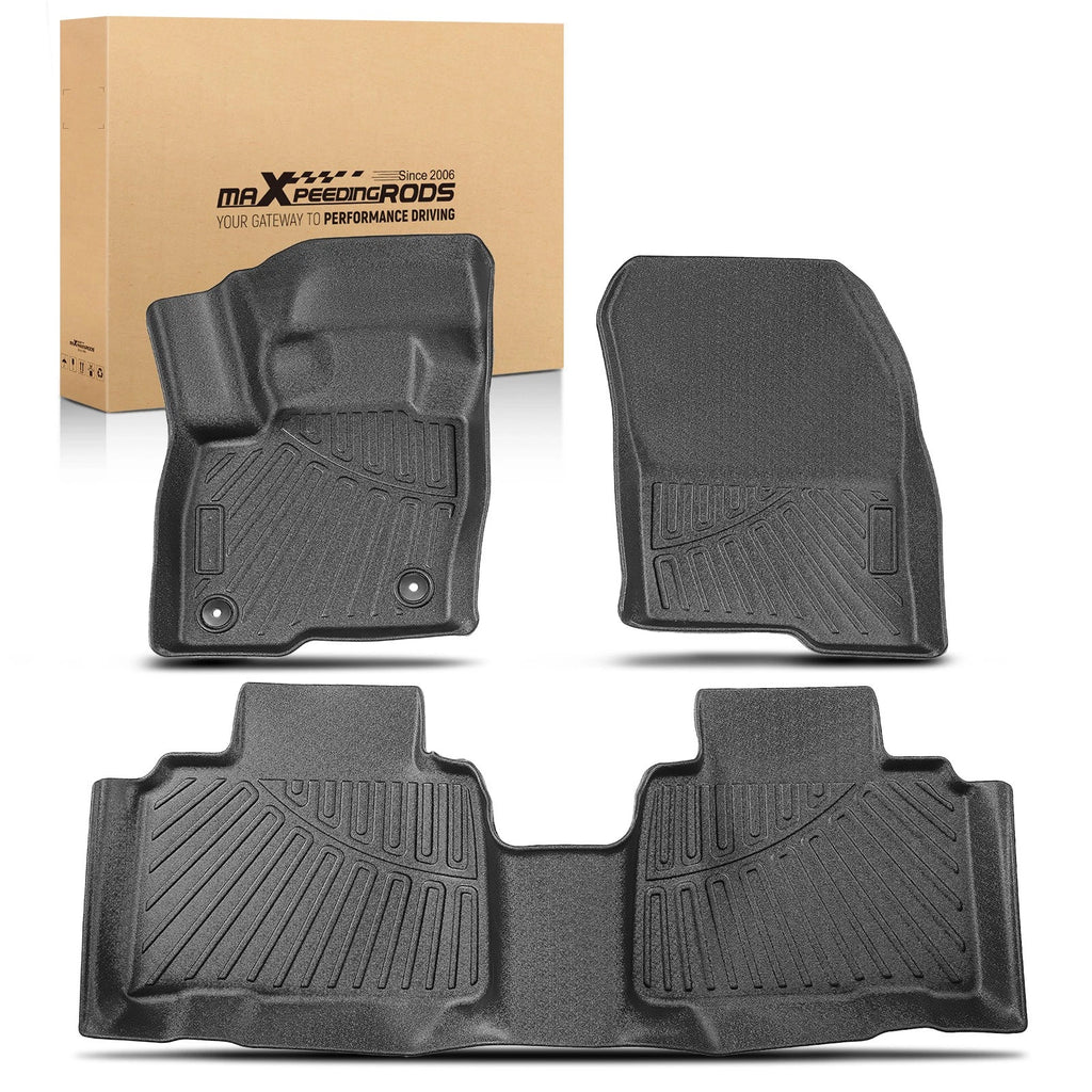 Set of 2 Floor Liners + Rear Mat Kit for Ford Edge (2015–2025) Rubber TPE