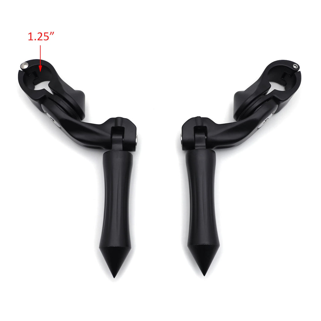 2X 2.5" Black Foot Pegs for Harley Sportster Dyna Touring