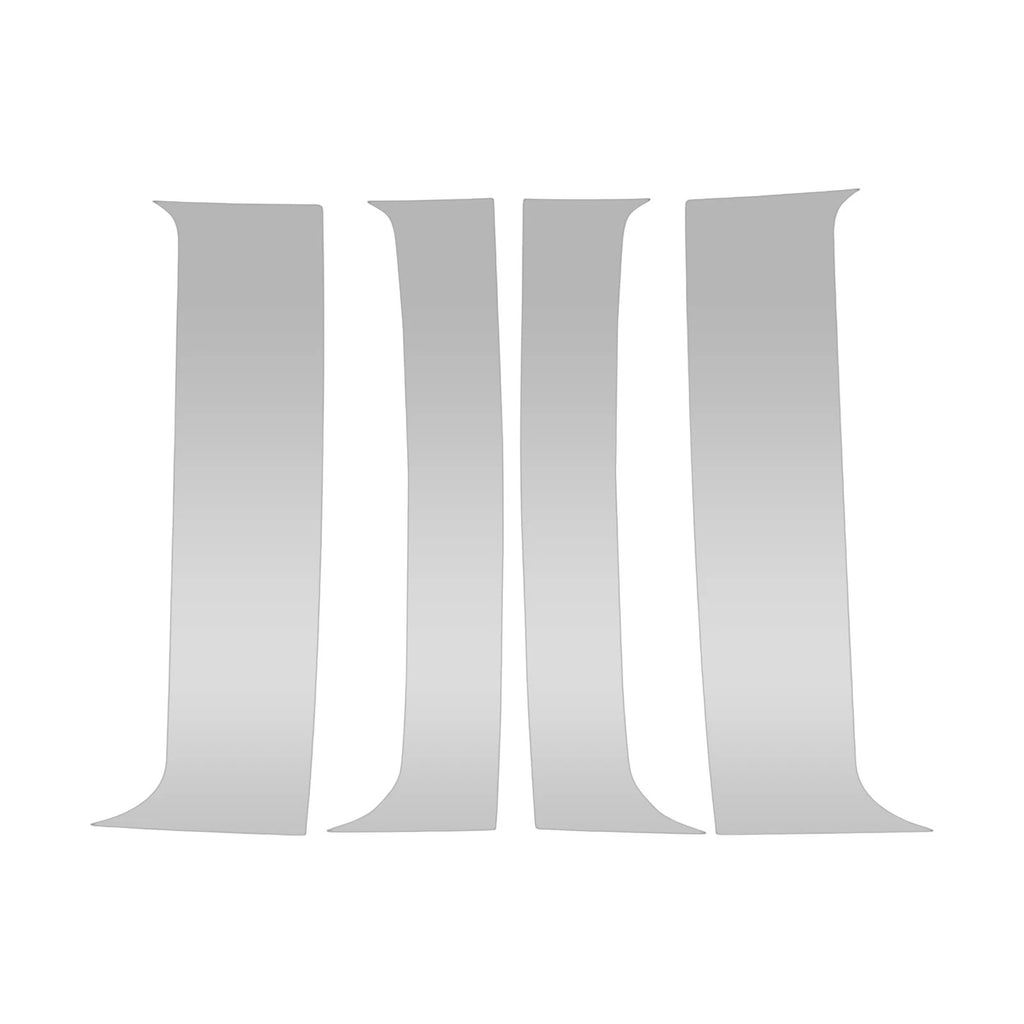 Set of 4 Pillar Window Trim for Chevy Blazer (1995–2005) Silver Tone