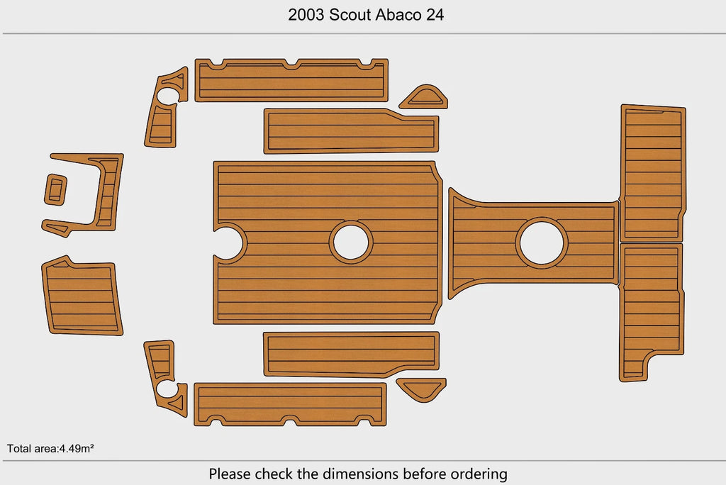 EVA Foam Cockpit Pad for Scout Abaco 24 (2003)