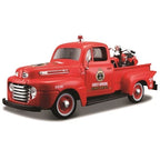 1/24 Diecast Model for Harley-Davidson 1948 & Ford 1936 El Knucklehead