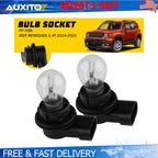 Set of 2 Front DRL Daytime Running Light Bulbs Sockets for Jeep Renegade (2014–2021)