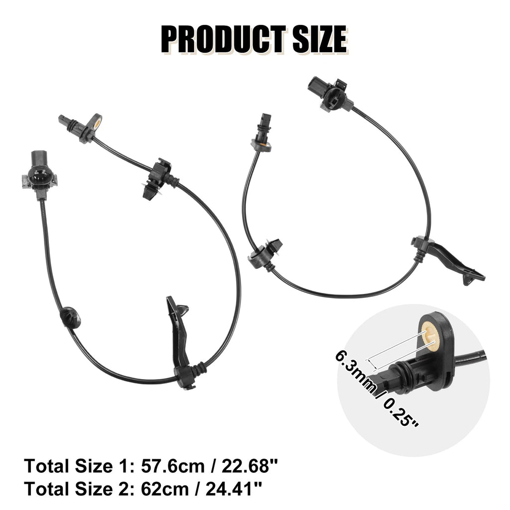 2X ABS Wheel Speed Sensor for Honda Civic (2006) 57470-SNA-003