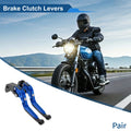 Brake Clutch Levers for Suzuki GSXR600 (2006–2025) 1 Pair Blue Handle Black End
