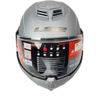 LS2 Matte Silver Advant Motorcycle Touring Helmet 906-1131 (Size XS)