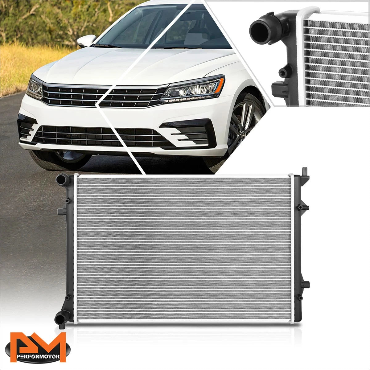 Aluminum Core Cooling Radiator DPI-2964 for Audi A3 TT Quattro (2006–2009) & VW EOS Passat (2007–2018)