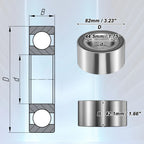 1 Pcs Front Wheel Bearing for Ford C-Max (2010–2019) 510110 Silver Tone