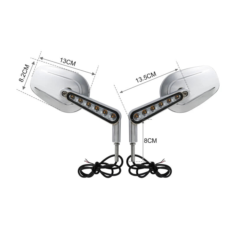 Rearview Mirrors with LED Turn Signals for Harley V-Rod Muscle (2009–2017)