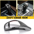Carbon Fiber Gear Shift Knob Trim Cover for BMW 1 2 3 4 5 6 Series X3 X5 X4 (2011–2020)
