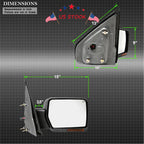 Set of 2 Power Heated LED Signal Side Mirrors for Ford F-150 (2007–2014)