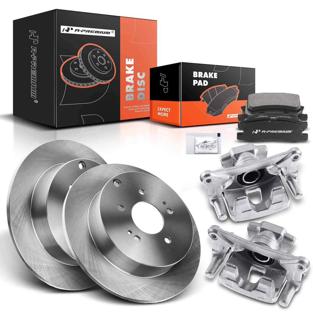 Set of 2 Rear Brake Rotors & Pads for Mitsubishi Endeavor (2004–2008)