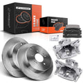 Set of 2 Rear Brake Rotors & Pads for Mitsubishi Endeavor (2004–2008)