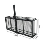 Hitch Mount Cargo Carrier for Universal Vehicles (500LB Capacity, 60"x24"x14")