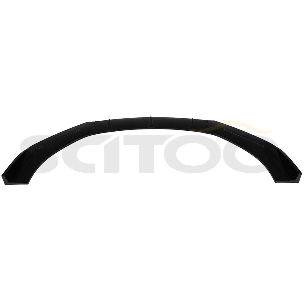Front Spoiler Lip for Hyundai Veloster (2013–2017) - Painted Bright Black 3pcs