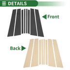 8 Pcs Door Pillar Window Trim for BMW X5 (2019–2023) Carbon Fiber Black