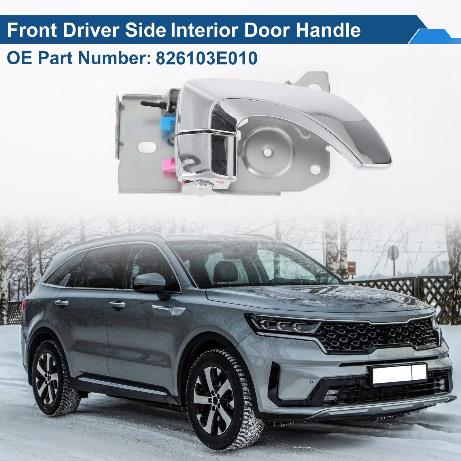 Front Passenger Side Interior Door Handle for Kia Sorento (2003–2009) No. 826103E010