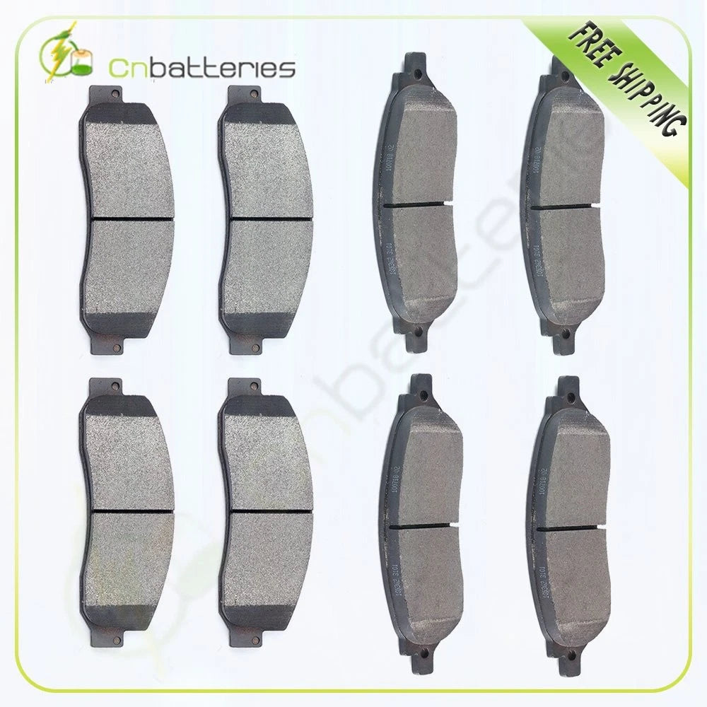 Front and Rear Brake Pads for Ford F250 Super Duty (2005–2007)