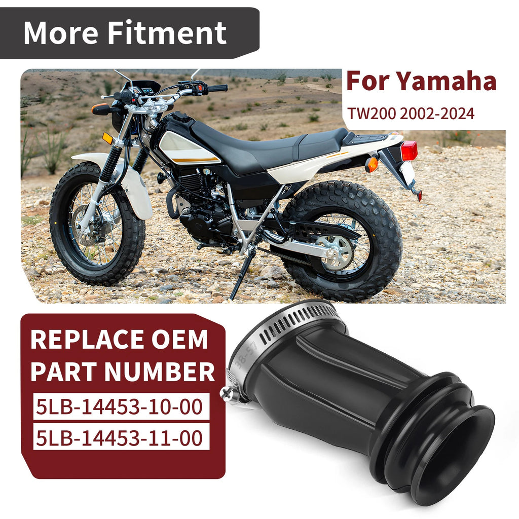 Carburetor to Air Box Intake Boot Duct for Yamaha TW200 (1999–2023)
