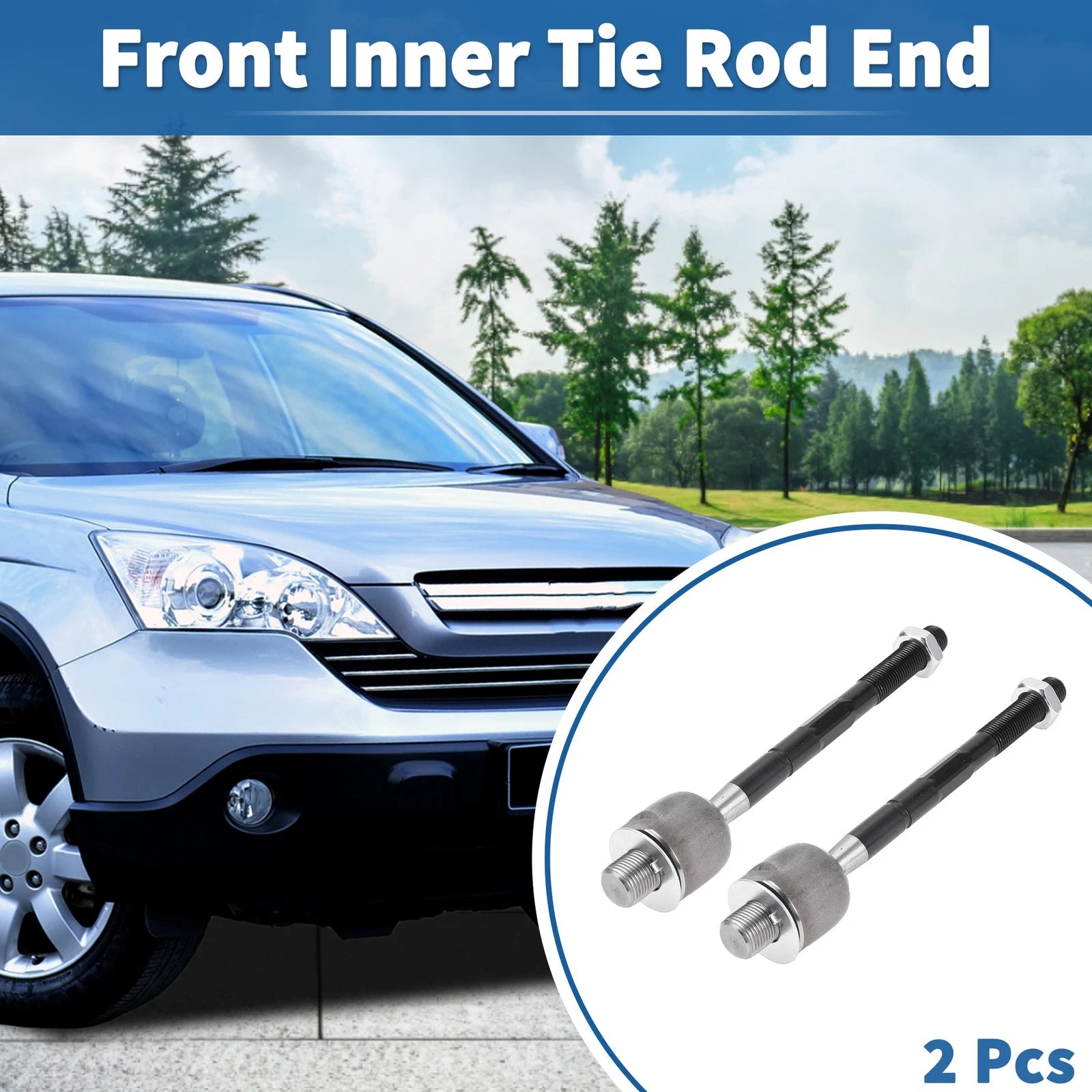 2 Pcs Front Inner Tie Rod End Links for Honda Pilot, Acura MDX (No.EV471)