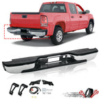 Steel Rear Step Bumper Assembly for Chevy Silverado GMC Sierra 1500 2500 (1999–2007)