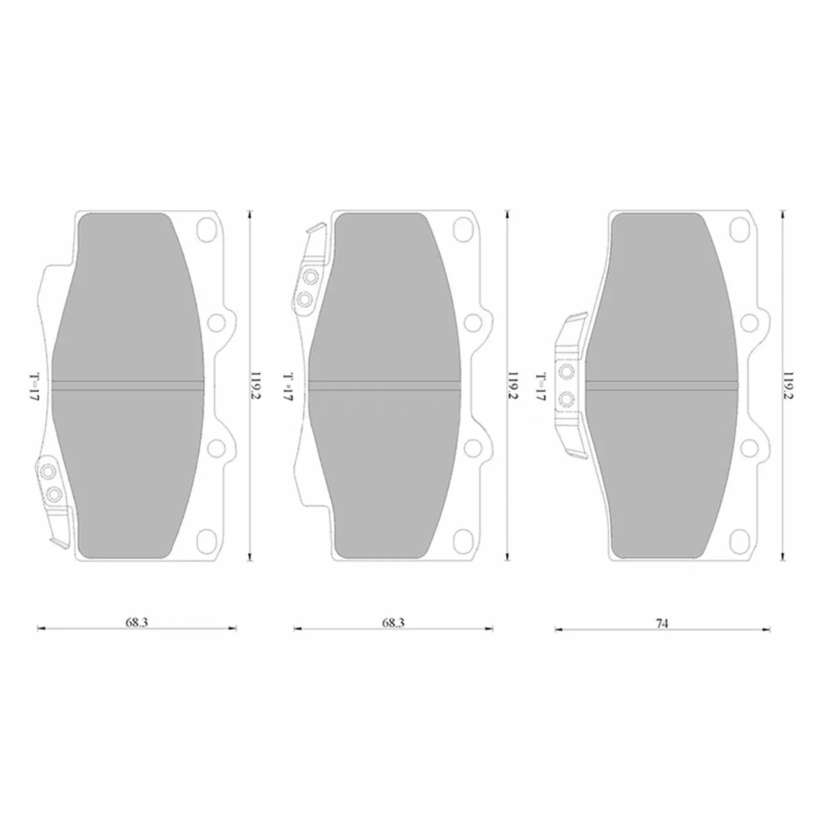 Front Disc Brake Pads Set for Toyota Prado 90 Series 1996-2002 (2 x Pads)