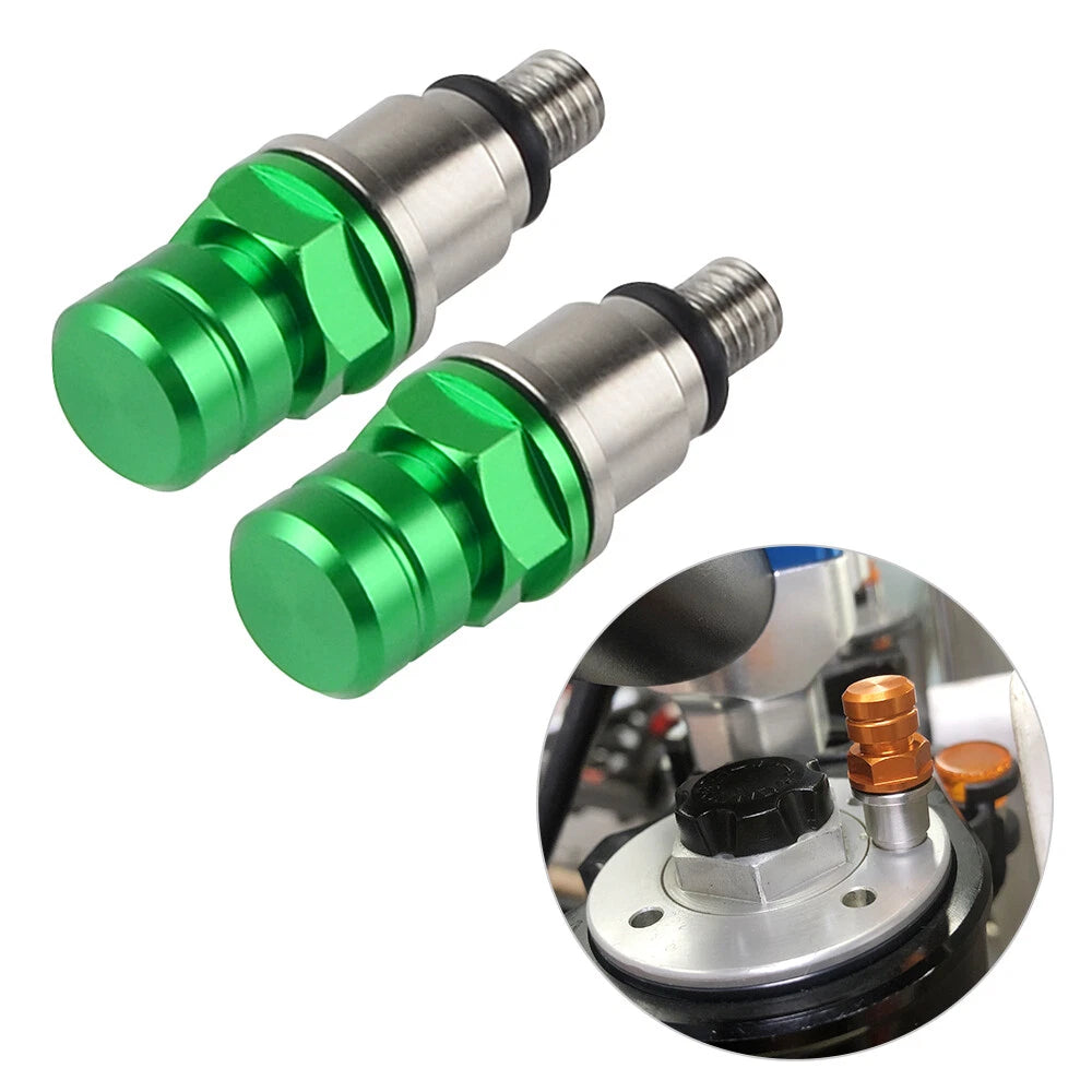 Air Fork Bleeder Valve Screw for Kawasaki KX125 KX250 (1989–2008) Green