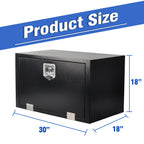 Tool Box for Pickup Truck (30"X18"X18", Black Steel)