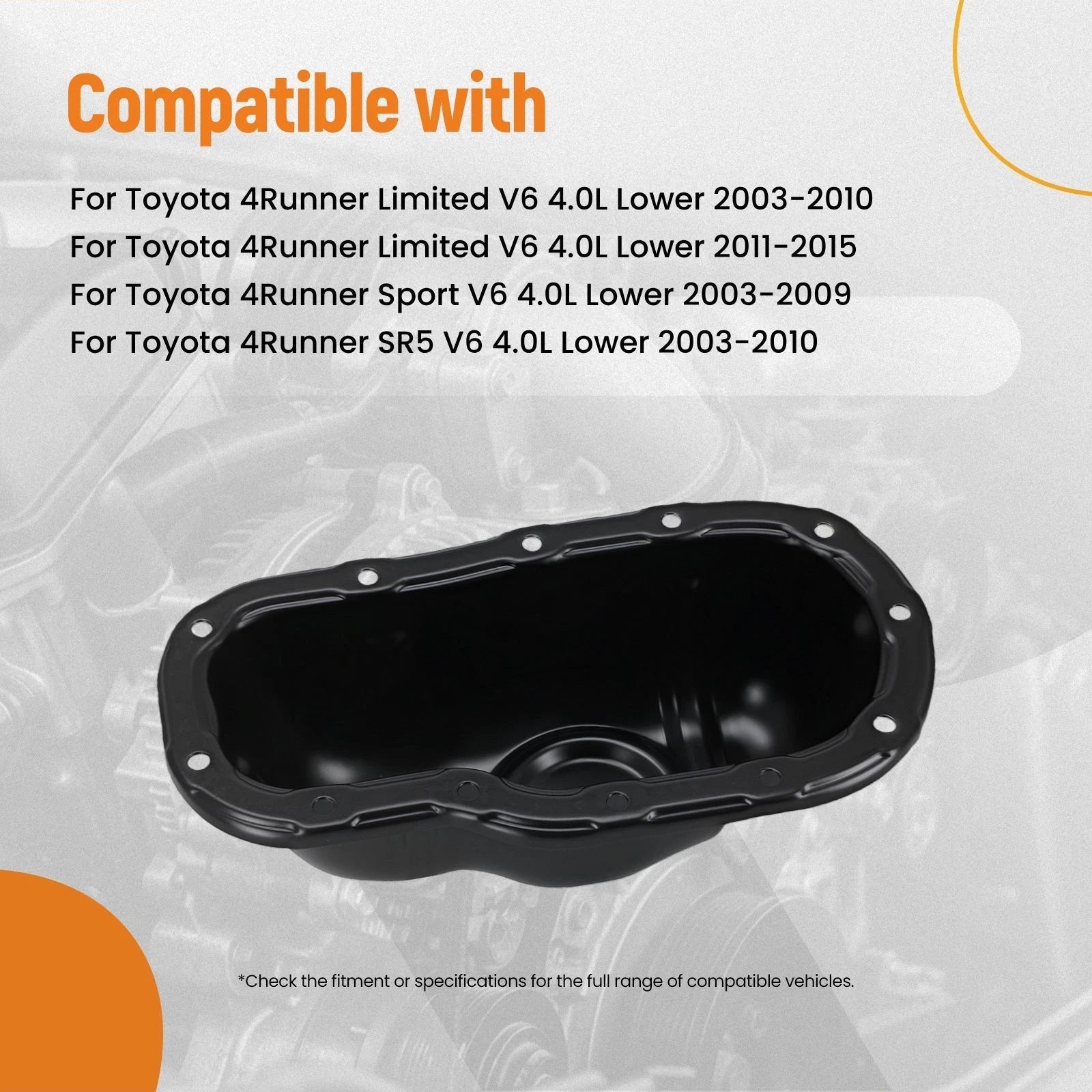 Engine Oil Pan for Toyota FJ Cruiser (2007-2014)