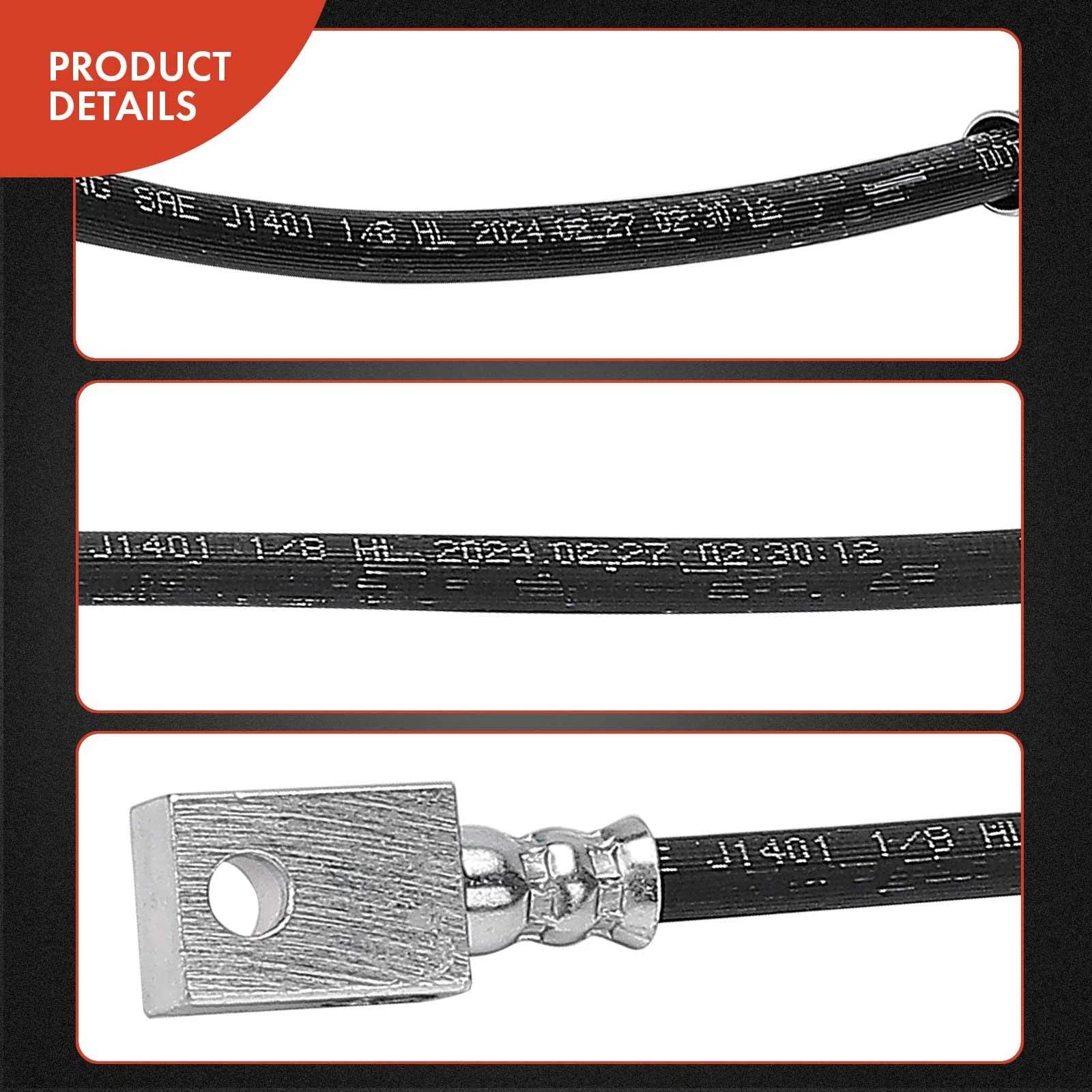 Rear Center Brake Hydraulic Hose for Chevy C6500 Kodiak (1993â2002)