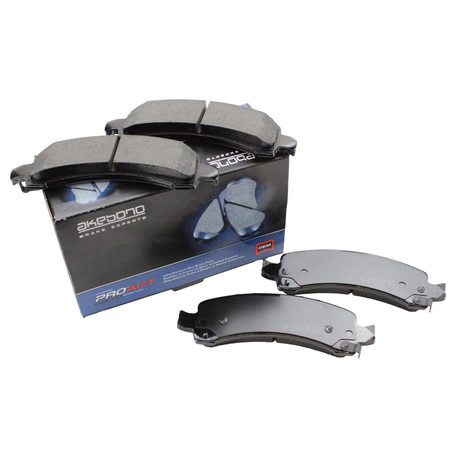 Set of 4 Akebono ProACT Rear Ceramic Disc Brake Pads for Cadillac Chevrolet GMC