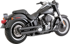 Vance & Hines 3" Twin Slash Slip-On Mufflers Black 46343 for Harley Fat Boy (2010–2017)