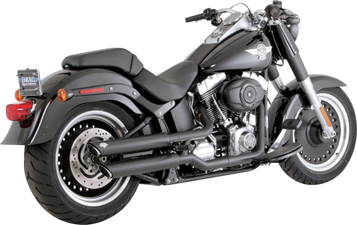 Vance & Hines 3" Twin Slash Slip-On Mufflers Black 46343 for Harley Fat Boy (2010–2017)