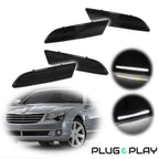 Set of 2 White LED Bumper Side Marker Lights for Chrysler Crossfire (2004–2008)