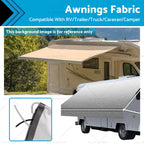RV Awning Fabric Waterproof Vinyl for RV Trailer Caravan Truck (13-16 FT)