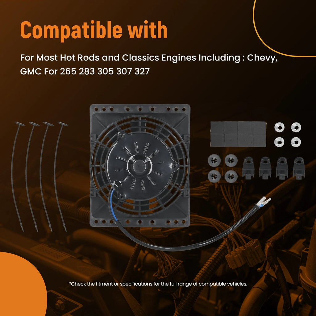 Universal Slim Push Pull Radiator Cooling Fan Mount Set for (12V 80W) (2000–2000)