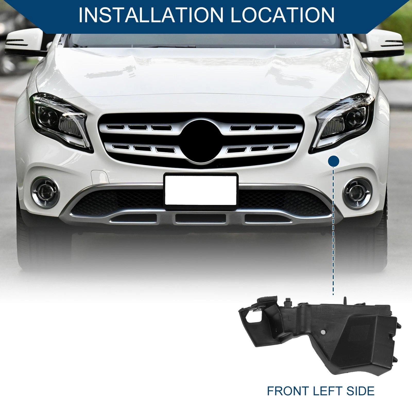 1pc Left Front Bumper Support Bracket No. 8R0807283C for Audi Q5 (2009–2017)