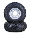 Set of 2 Solid Mud ATV Tire Wheel Assembly 25x10-12 for WANDA 4-156/4+3