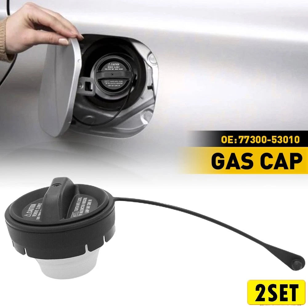 Set of 2 Gas Caps for Toyota Tacoma (2002–2004) 77300-53010 Black