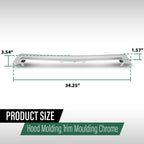 Hood Molding Trim for Subaru Forester (2014–2016) Silver