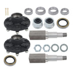 Set of 2 Trailer Axle Kits for 6 on 5.5" (Square 84 Spindle)