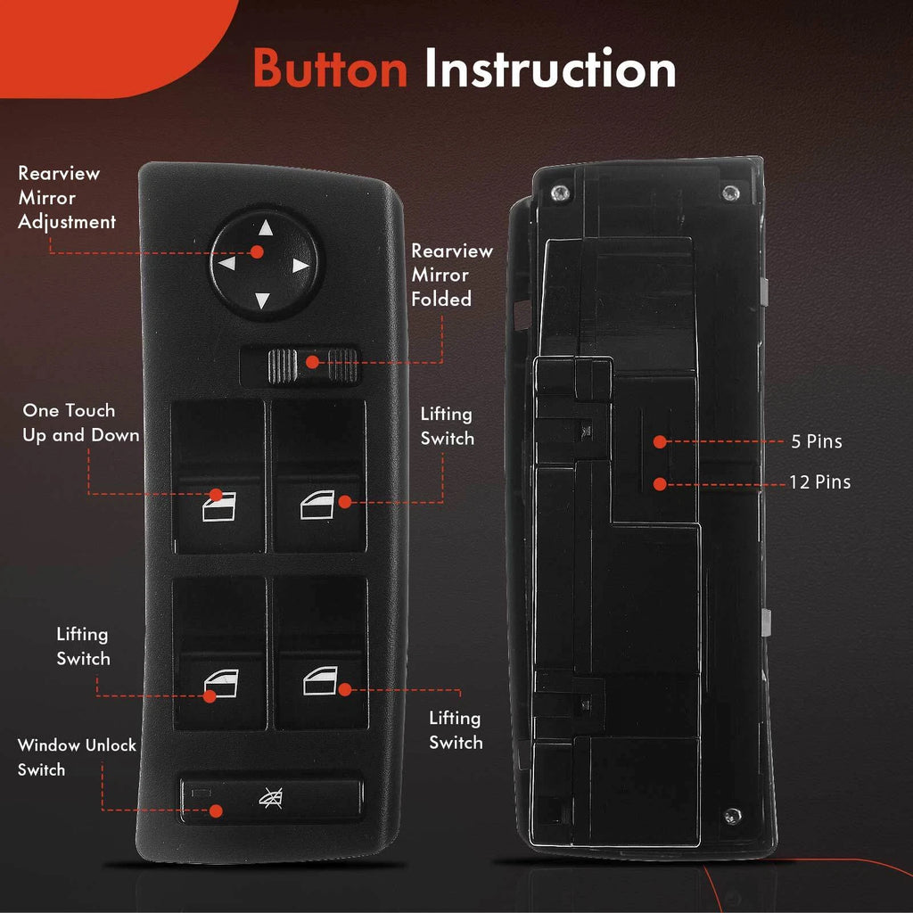 Front Left Power Window Switch for BMW X5 (2001-2006)