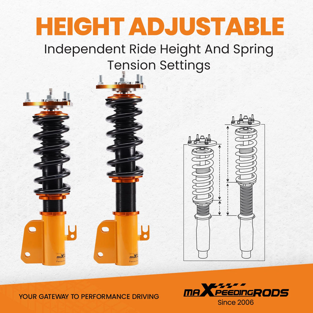 Coilovers 24 Way Adjustable Struts for Scion XB (2004-2006)