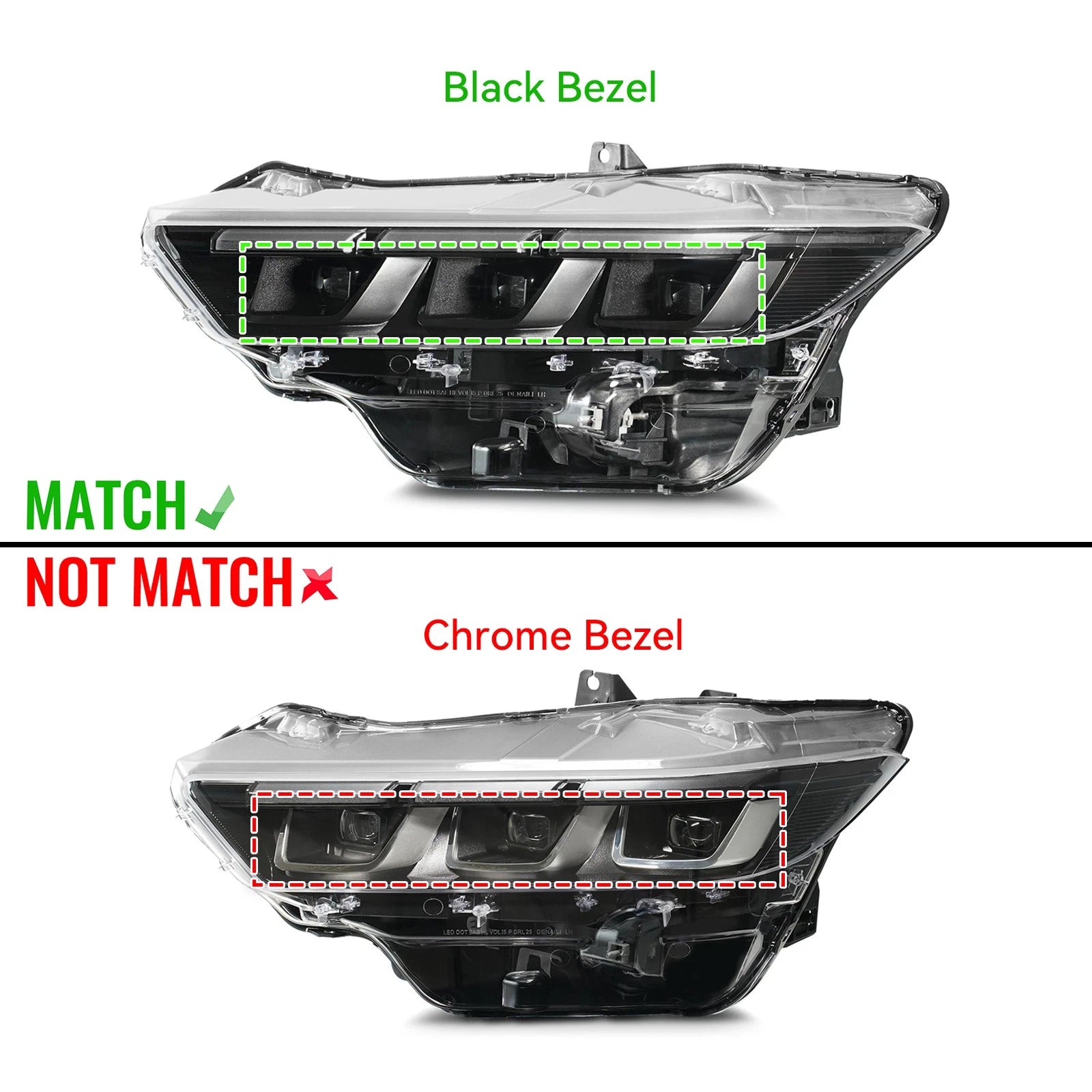 Full LED Headlight Driver Left Side w/Bulb & DRL for Ford Mustang (2024–2026)