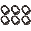 Set of 6 Heavy Duty 1" D Ring Tie Down Towing Rings for Flatbed Trucks