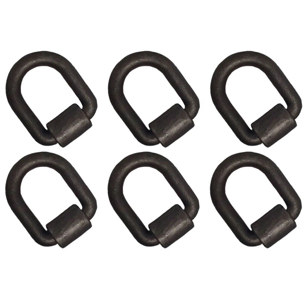 Set of 6 Heavy Duty 1" D Ring Tie Down Towing Rings for Flatbed Trucks