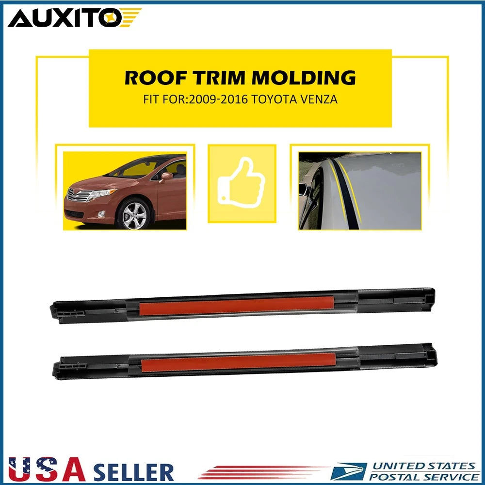 2X Left Right & Roof Drip Molding Weatherstrip for Toyota Venza (2009–2016)