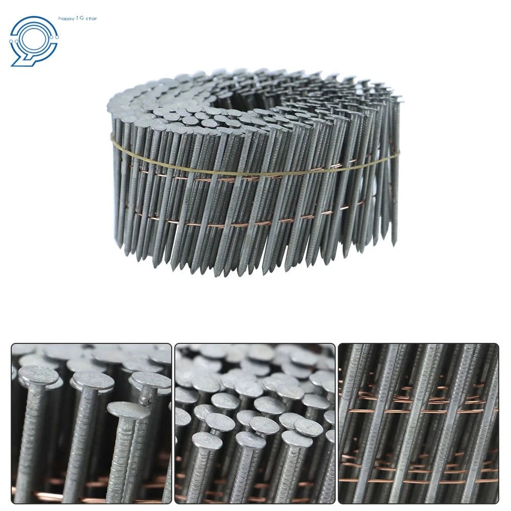3600 Pack 15° Collated Wire Coil Full Round Head Siding Nails 2-1/4" x 0.092"