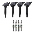 Set of 4 NGK Ignition Coils & Iridium IX Spark Plugs for Elantra GT Forte (2013–2018)