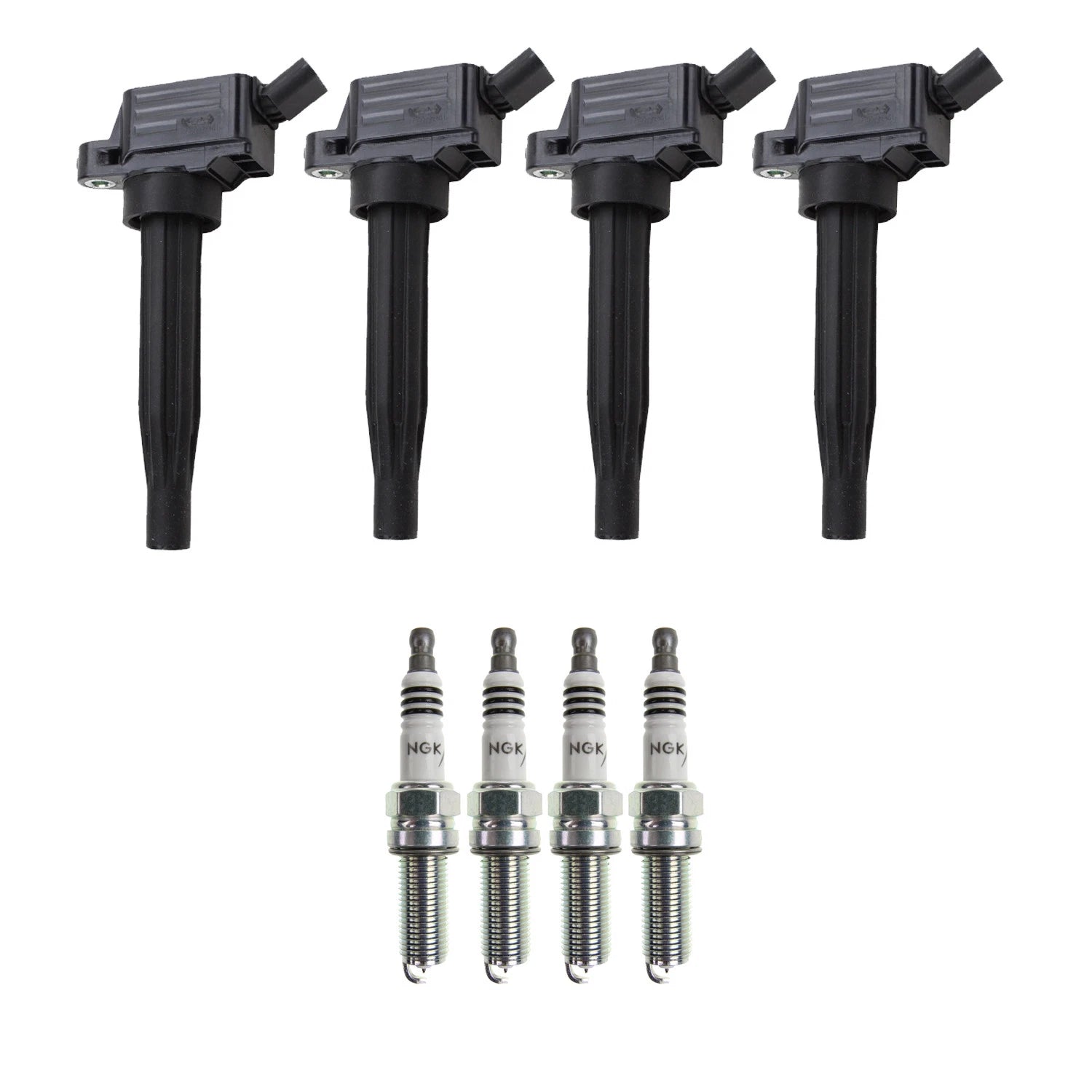 Set of 4 NGK Ignition Coils & Iridium IX Spark Plugs for Elantra GT Forte (2013–2018)
